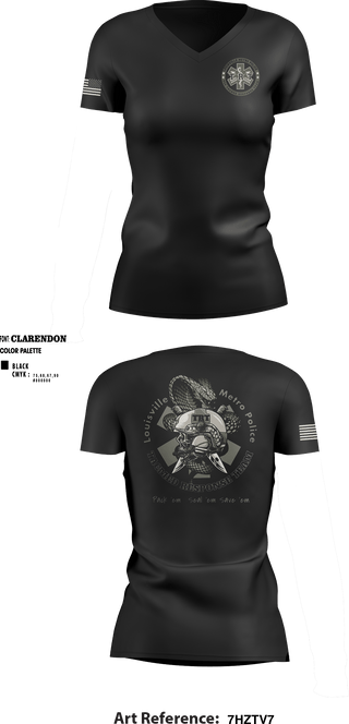 Women's Short Sleeve Vneck Shirt, LMPD HSO TACMED, , Teamtime, Team time, sublimation, custom sports apparel, team uniforms, spirit wear, spiritwear, sports uniforms, custom shirts, team store, custom team store, fundraiser sports, apparel fundraiser