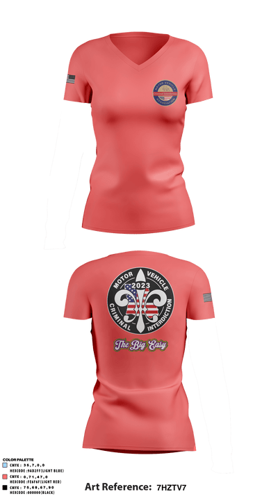 MVCI 44224138 Women's Short Sleeve V-neck Shirt - 2