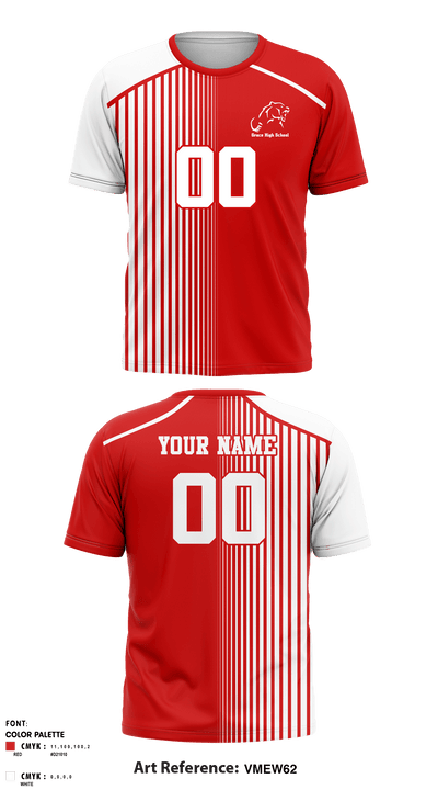 Grace High School Volleyball 18103042 Short Sleeve Performance Shirt - 1