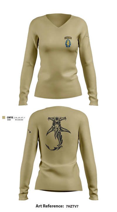 112th SIGDET 5424281 Women's Long Sleeve V-neck Shirt - 3