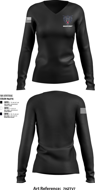 Women's Long Sleeve Vneck Shirt, MARCENT, Marines, Teamtime, Team time, sublimation, custom sports apparel, team uniforms, spirit wear, spiritwear, sports uniforms, custom shirts, team store, custom team store, fundraiser sports, apparel fundraiser