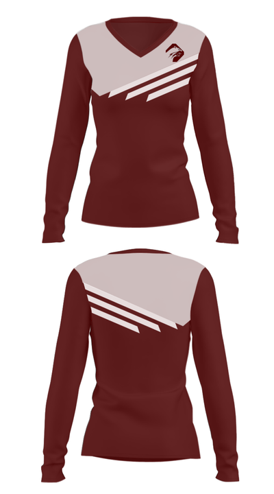 Altoona Area High School Basketball 8856389 Women's Long Sleeve V-neck Shirt - 26