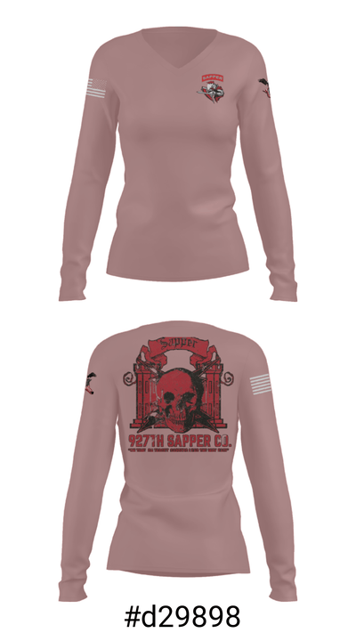 927 Sapper Company 70856358 Women's Long Sleeve V-neck Shirt - 37