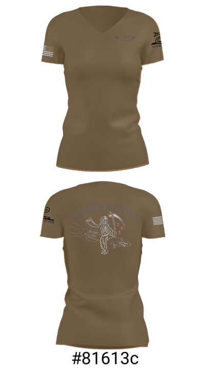 USS Florida Blue FT 52115851 Women's Short Sleeve V-neck Shirt - 4