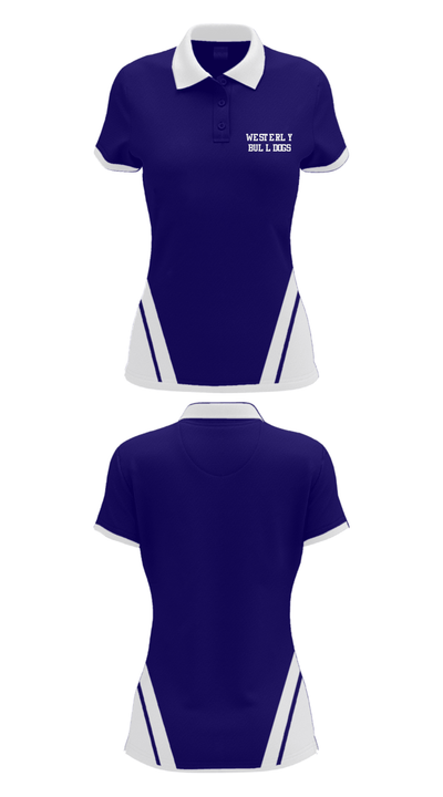 Westerly Bulldogs 34109331 Women's Short Sleeve Performance Polo  - 28