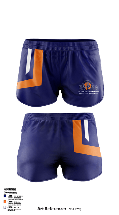 Shaler Area Elementary Basketball Association 88193662 Women's Shorts - 1