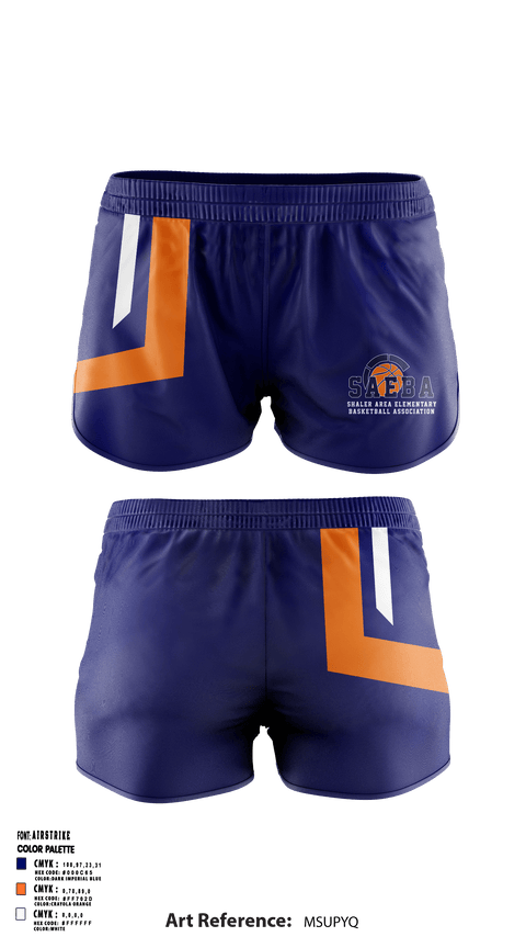 Women's Shorts, Shaler Area Elementary Basketball Association, Spirit Store, Teamtime, Team time, sublimation, custom sports apparel, team uniforms, spirit wear, spiritwear, sports uniforms, custom shirts, team store, custom team store, fundraiser sports, apparel fundraiser