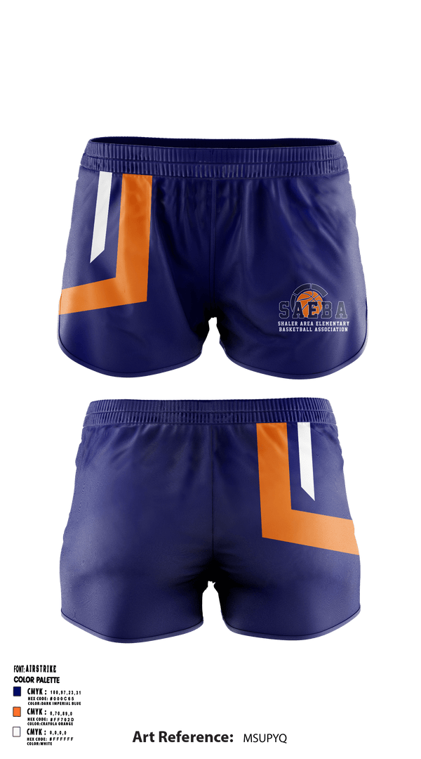 Women's Shorts, Shaler Area Elementary Basketball Association, Spirit Store, Teamtime, Team time, sublimation, custom sports apparel, team uniforms, spirit wear, spiritwear, sports uniforms, custom shirts, team store, custom team store, fundraiser sports, apparel fundraiser