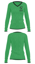 Prairie View High School Volleyball 69572607 Women's Long Sleeve V-neck Shirt - 23