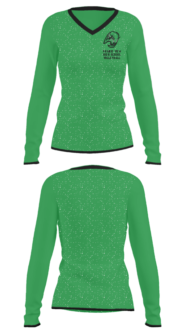 Women's Long Sleeve Vneck Shirt, Prairie View High School Volleyball, Women's Volleyball, Teamtime, Team time, sublimation, custom sports apparel, team uniforms, spirit wear, spiritwear, sports uniforms, custom shirts, team store, custom team store, fundraiser sports, apparel fundraiser