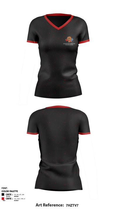 Learning Bridge 87605952 Women's Short Sleeve V-neck Shirt - 1