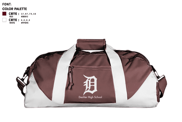 Duffle Bag, Deshler High School, Spirit Store, Teamtime, Team time, sublimation, custom sports apparel, team uniforms, spirit wear, spiritwear, sports uniforms, custom shirts, team store, custom team store, fundraiser sports, apparel fundraiser