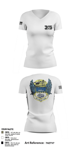 Women's Short Sleeve Vneck Shirt, , Air Force, Teamtime, Team time, sublimation, custom sports apparel, team uniforms, spirit wear, spiritwear, sports uniforms, custom shirts, team store, custom team store, fundraiser sports, apparel fundraiser