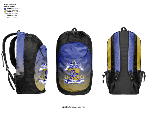 Gear Bag, Huntingdon High School Soccer, Men's Soccer, Teamtime, Team time, sublimation, custom sports apparel, team uniforms, spirit wear, spiritwear, sports uniforms, custom shirts, team store, custom team store, fundraiser sports, apparel fundraiser