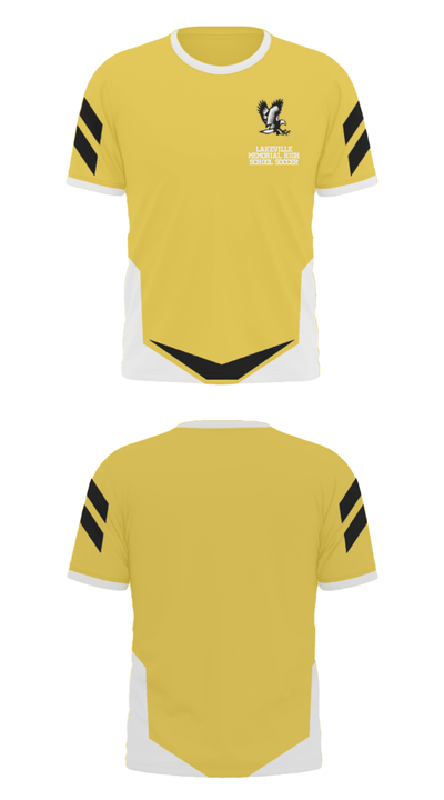LakeVille Memorial High School Soccer 75242351 Short Sleeve Performance Polo - 29