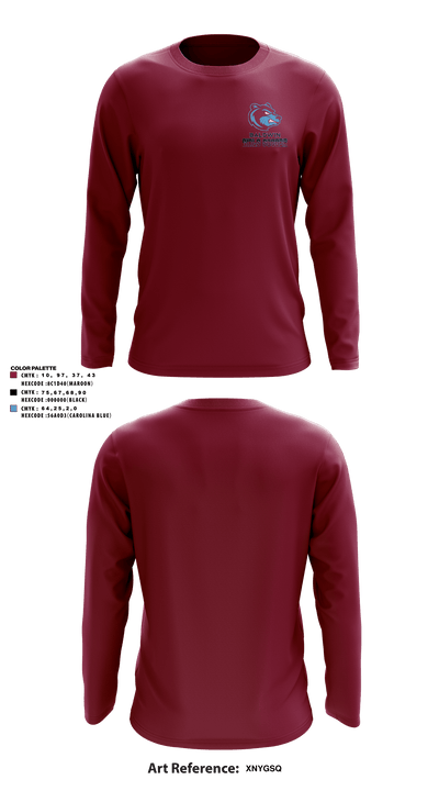 Baldwin High School 30634360 Long Sleeve Performance Shirt - 6