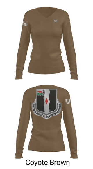Women's Long Sleeve Vneck Shirt, Apache, Army, Teamtime, Team time, sublimation, custom sports apparel, team uniforms, spirit wear, spiritwear, sports uniforms, custom shirts, team store, custom team store, fundraiser sports, apparel fundraiser