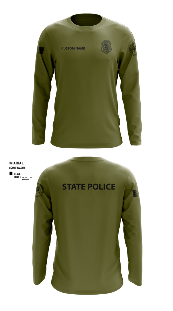 Long Sleeve Performance Shirt, , Police, Teamtime, Team time, sublimation, custom sports apparel, team uniforms, spirit wear, spiritwear, sports uniforms, custom shirts, team store, custom team store, fundraiser sports, apparel fundraiser