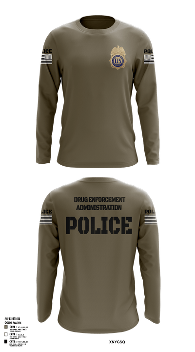 DEA Enforcement Group 46 13099367 Long Sleeve Performance Shirt - 51