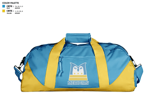 Duffle Bag, Meridian Public Charter School Basketball, Men's Basketball, Teamtime, Team time, sublimation, custom sports apparel, team uniforms, spirit wear, spiritwear, sports uniforms, custom shirts, team store, custom team store, fundraiser sports, apparel fundraiser