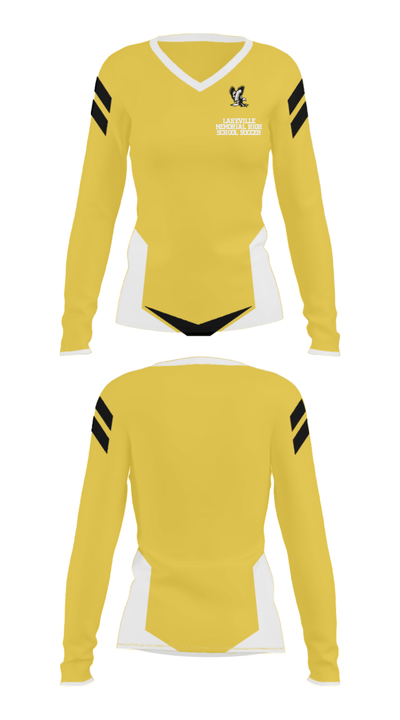 LakeVille Memorial High School Soccer 75242351 Women's Long Sleeve V-neck Shirt - 18