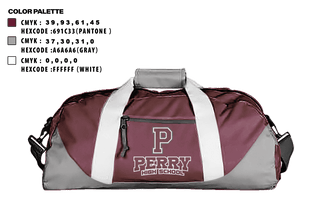 Duffle Bag, Perry High School, Spirit Store, Teamtime, Team time, sublimation, custom sports apparel, team uniforms, spirit wear, spiritwear, sports uniforms, custom shirts, team store, custom team store, fundraiser sports, apparel fundraiser