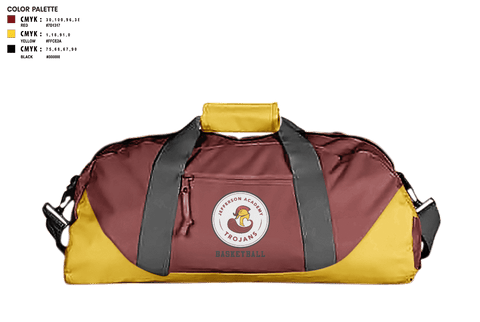 Duffle Bag, Jefferson Middle School Basketball, Men's Basketball, Teamtime, Team time, sublimation, custom sports apparel, team uniforms, spirit wear, spiritwear, sports uniforms, custom shirts, team store, custom team store, fundraiser sports, apparel fundraiser
