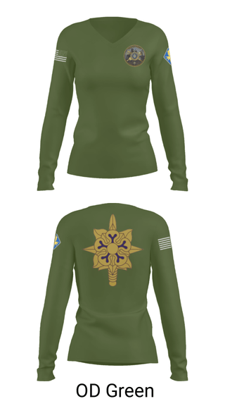 Women's Long Sleeve Vneck Shirt, , Army, Teamtime, Team time, sublimation, custom sports apparel, team uniforms, spirit wear, spiritwear, sports uniforms, custom shirts, team store, custom team store, fundraiser sports, apparel fundraiser