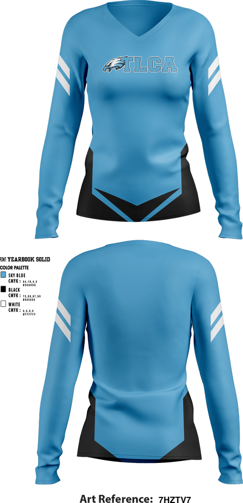 Women's Long Sleeve Vneck Shirt, Texas Leadership Charter Academy, Spirit Store, Teamtime, Team time, sublimation, custom sports apparel, team uniforms, spirit wear, spiritwear, sports uniforms, custom shirts, team store, custom team store, fundraiser sports, apparel fundraiser
