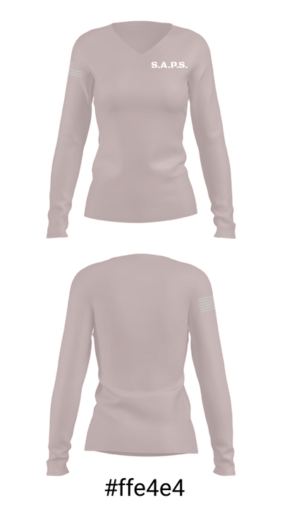 S.A.P.S. 42805162 Women's Long Sleeve V-neck Shirt - 20