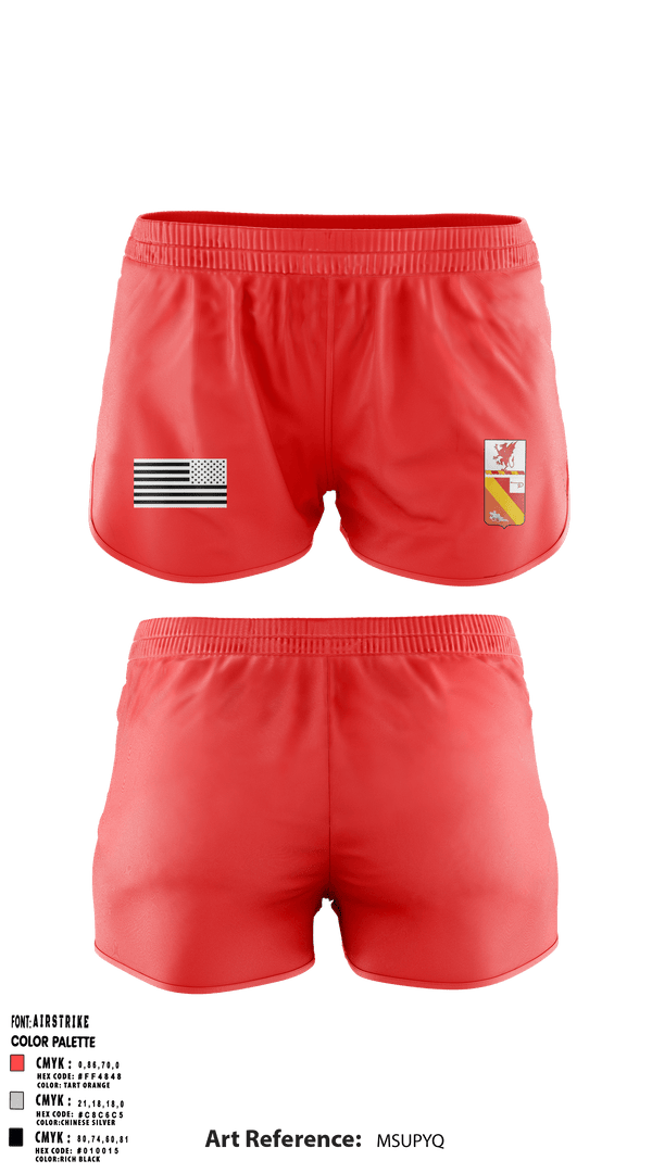 Women's Shorts, 3/13th Field Artillery Battalion, Army, Teamtime, Team time, sublimation, custom sports apparel, team uniforms, spirit wear, spiritwear, sports uniforms, custom shirts, team store, custom team store, fundraiser sports, apparel fundraiser