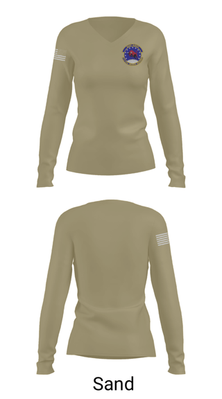 Women's Long Sleeve Vneck Shirt, , Air Force, Teamtime, Team time, sublimation, custom sports apparel, team uniforms, spirit wear, spiritwear, sports uniforms, custom shirts, team store, custom team store, fundraiser sports, apparel fundraiser