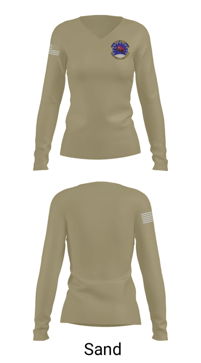 11 civil engineer squadron 43900082 Women's Long Sleeve V-neck Shirt - 42