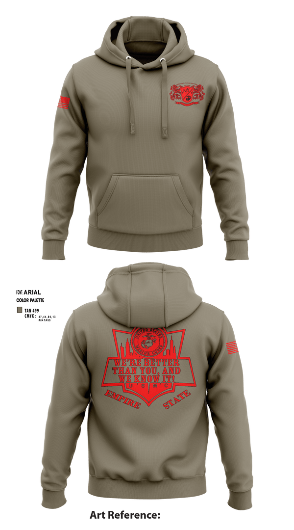 Hoodie, RSS EMPIRE STATE, Marines, Teamtime, Team time, sublimation, custom sports apparel, team uniforms, spirit wear, spiritwear, sports uniforms, custom shirts, team store, custom team store, fundraiser sports, apparel fundraiser