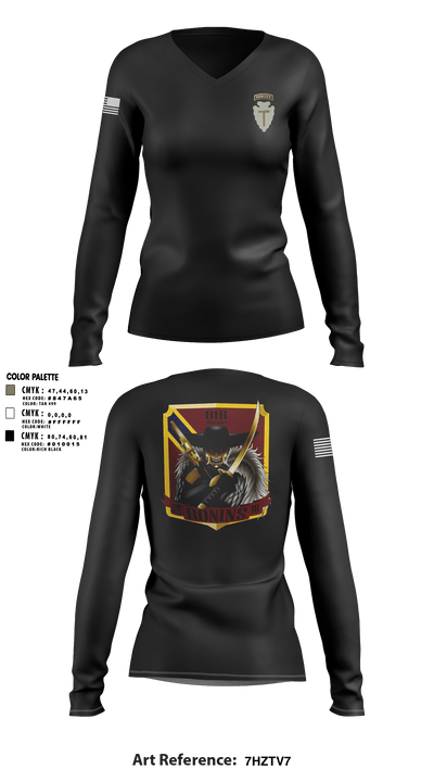 3-133 FA 70362303 Women's Long Sleeve V-neck Shirt - 3