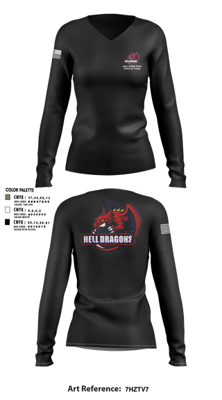 Women's Long Sleeve Vneck Shirt, XVIII AIRBORNE CORPS RECEPTION COMPANY, Army, Teamtime, Team time, sublimation, custom sports apparel, team uniforms, spirit wear, spiritwear, sports uniforms, custom shirts, team store, custom team store, fundraiser sports, apparel fundraiser