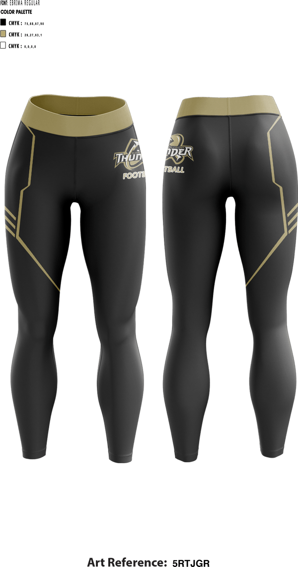 Womens Leggings, Thunder Youth Football, Football, Teamtime, Team time, sublimation, custom sports apparel, team uniforms, spirit wear, spiritwear, sports uniforms, custom shirts, team store, custom team store, fundraiser sports, apparel fundraiser