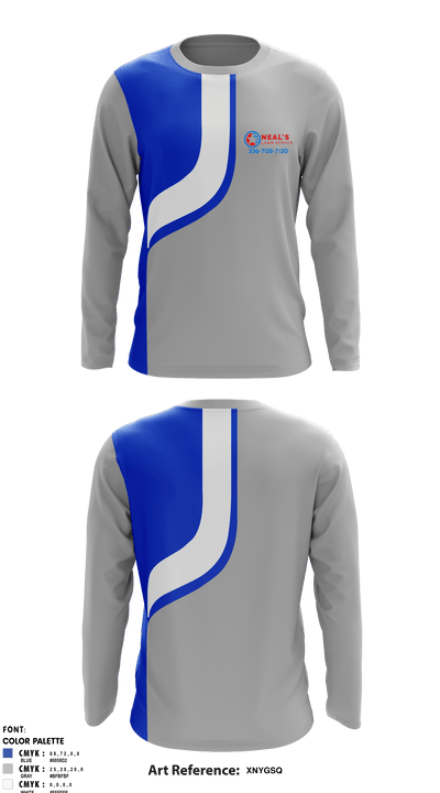 Neal's Lawn Service 22363993 Long Sleeve Performance Shirt - 1