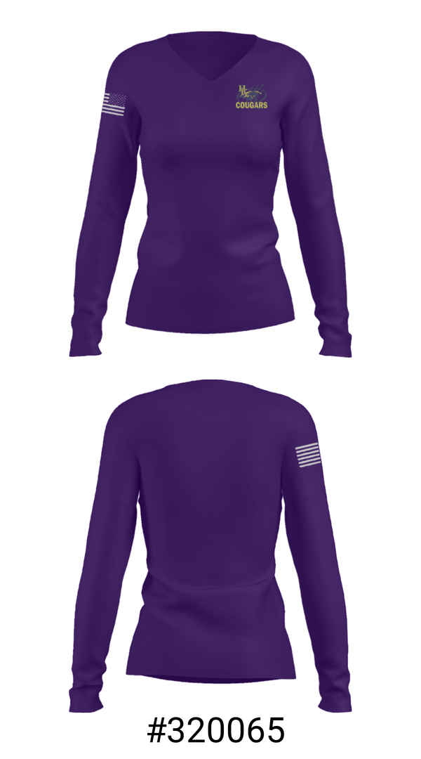 Women's Long Sleeve Vneck Shirt, Haddam-Killingworth High School Basketball, Women's Basketball, Teamtime, Team time, sublimation, custom sports apparel, team uniforms, spirit wear, spiritwear, sports uniforms, custom shirts, team store, custom team store, fundraiser sports, apparel fundraiser