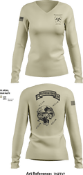 1-111th IN BN ** 38506759 Women's Long Sleeve V-neck Shirt - 6