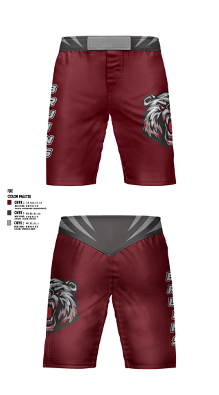 Fight Shorts, BRUINS, Wrestling, Teamtime, Team time, sublimation, custom sports apparel, team uniforms, spirit wear, spiritwear, sports uniforms, custom shirts, team store, custom team store, fundraiser sports, apparel fundraiser