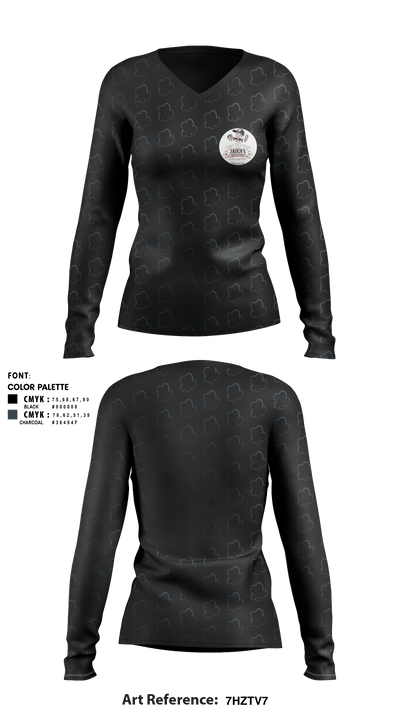 Jaden’s Kettle Corn 2603747 Women's Long Sleeve V-neck Shirt - 3