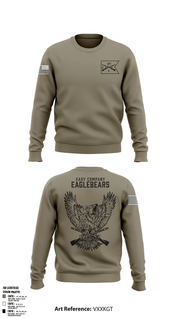 Crew Neck Sweatshirt, , Army, Teamtime, Team time, sublimation, custom sports apparel, team uniforms, spirit wear, spiritwear, sports uniforms, custom shirts, team store, custom team store, fundraiser sports, apparel fundraiser