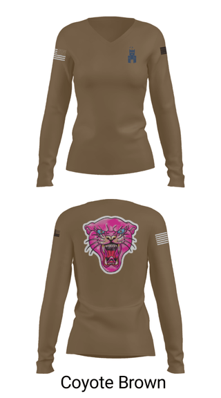 Women's Long Sleeve Vneck Shirt, , Army, Teamtime, Team time, sublimation, custom sports apparel, team uniforms, spirit wear, spiritwear, sports uniforms, custom shirts, team store, custom team store, fundraiser sports, apparel fundraiser