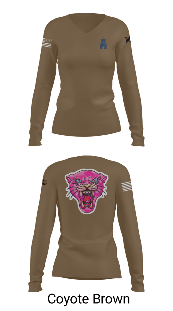Women's Long Sleeve Vneck Shirt, , Army, Teamtime, Team time, sublimation, custom sports apparel, team uniforms, spirit wear, spiritwear, sports uniforms, custom shirts, team store, custom team store, fundraiser sports, apparel fundraiser