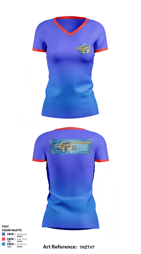 Women's Short Sleeve Vneck Shirt, DG’s SHINY DETAILING LLC, , Teamtime, Team time, sublimation, custom sports apparel, team uniforms, spirit wear, spiritwear, sports uniforms, custom shirts, team store, custom team store, fundraiser sports, apparel fundraiser