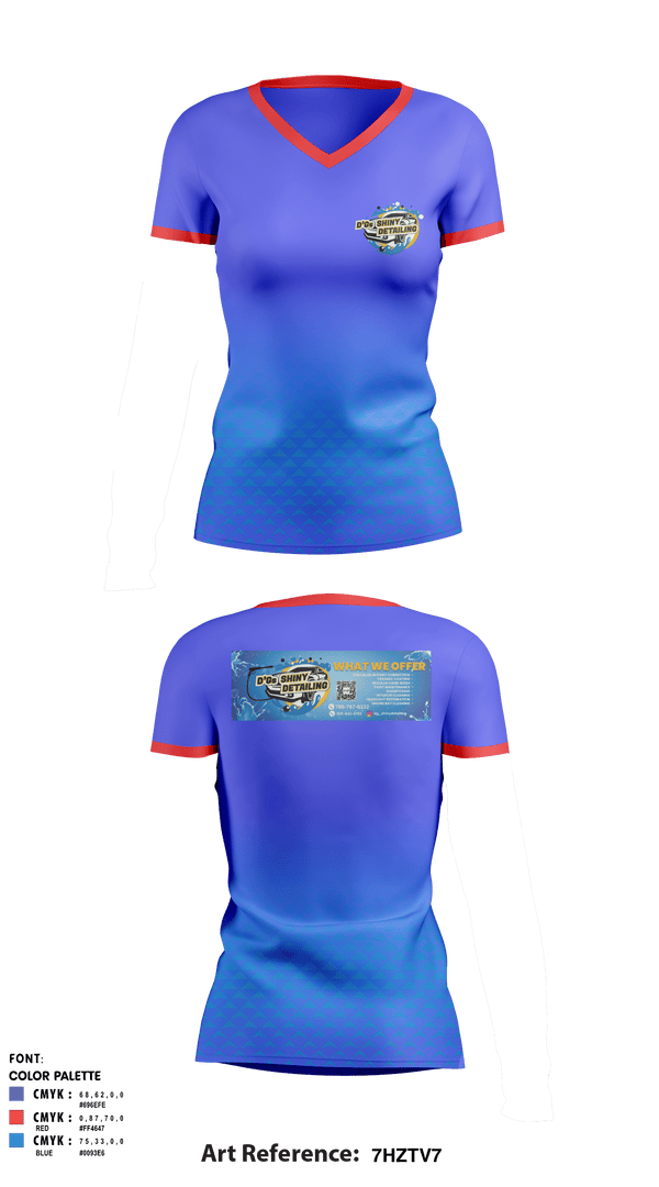 Women's Short Sleeve Vneck Shirt, DG’s SHINY DETAILING LLC, , Teamtime, Team time, sublimation, custom sports apparel, team uniforms, spirit wear, spiritwear, sports uniforms, custom shirts, team store, custom team store, fundraiser sports, apparel fundraiser