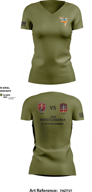 Women's Short Sleeve Vneck Shirt, 673 EFD/ 334 FEST, Army, Teamtime, Team time, sublimation, custom sports apparel, team uniforms, spirit wear, spiritwear, sports uniforms, custom shirts, team store, custom team store, fundraiser sports, apparel fundraiser