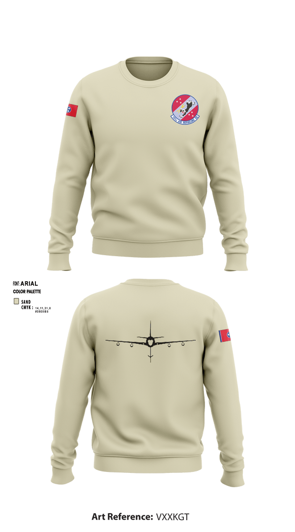 Crew Neck Sweatshirt, 151st Air Refueling Squadron, Air Force, Teamtime, Team time, sublimation, custom sports apparel, team uniforms, spirit wear, spiritwear, sports uniforms, custom shirts, team store, custom team store, fundraiser sports, apparel fundraiser