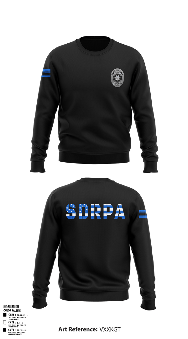 Crew Neck Sweatshirt, SDRPA, Police, Teamtime, Team time, sublimation, custom sports apparel, team uniforms, spirit wear, spiritwear, sports uniforms, custom shirts, team store, custom team store, fundraiser sports, apparel fundraiser